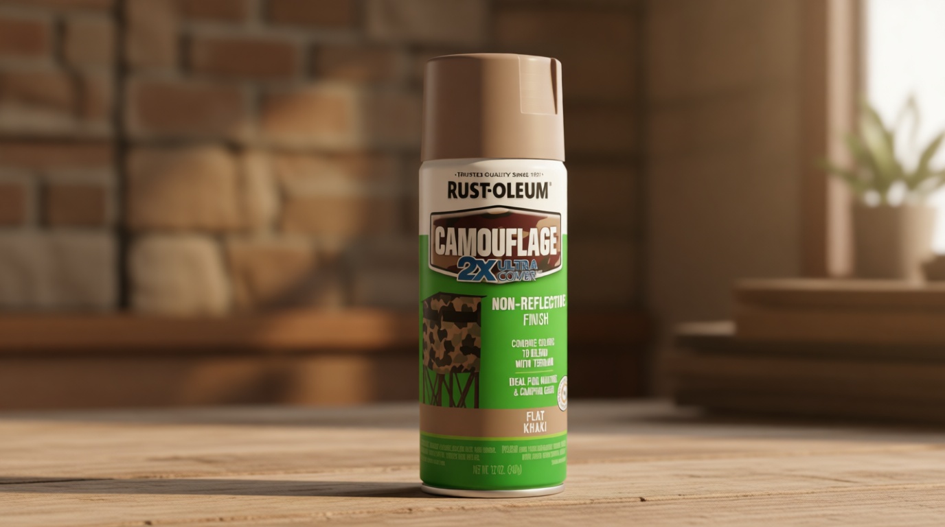 Rust-Oleum 279177 Camouflage 2X Ultra Cover Spray Paint, 12 oz, Khaki