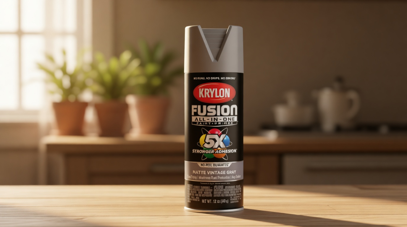 Krylon Fusion All-In-One, Matte, Vintage Gray, 12 oz