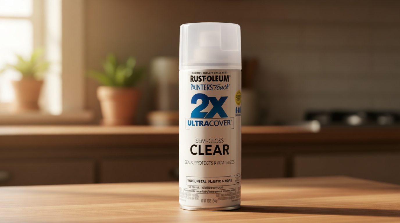 Rust-Oleum 249859 Painter's Touch 2X Ultra Cover Spray Paint, 12 oz, Semi-Gloss Clear