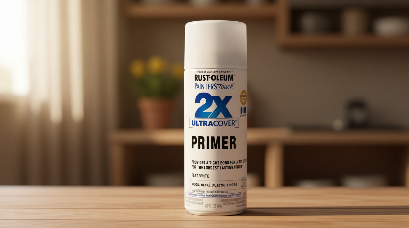 Rust-Oleum 334019 Painter's Touch 2X Ultra Cover Primer Spray, 12 oz, Flat White