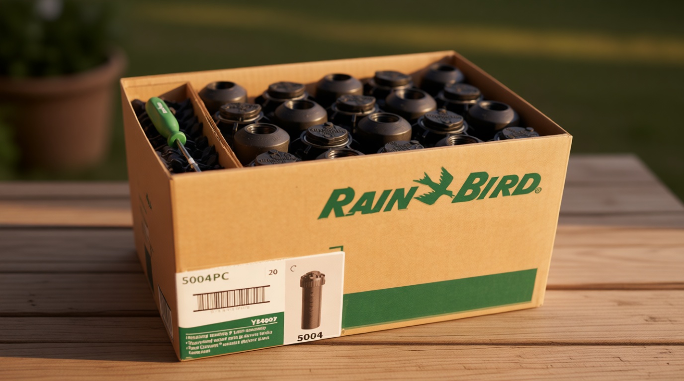 5000 Series Rotor Sprinkler Head - 5004 PC Model, Adjustable 40-360 Degree Part-Circle, 4 Inch Pop-Up Lawn Sprayer Irrigation System - 25 to 50 Feet Water Spray Distance (Y54007) (20 Pack Case)