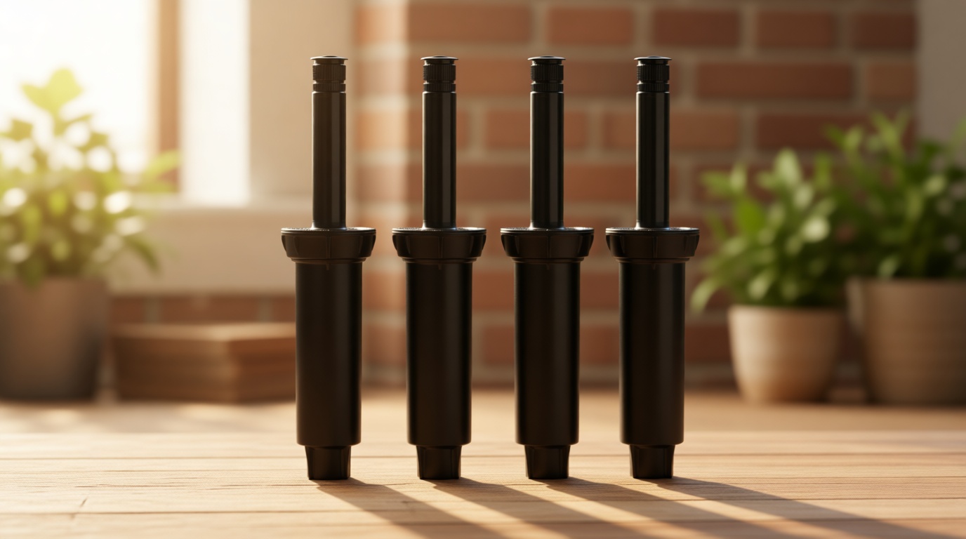 Rain Bird 1804VAN 1800 Series Professional 4 Inch Pop Up Sprinkler Head, 4 Pack - Lawn Sprinkler with Adjustable 0-360 Degree Arc Nozzle Pattern, Up to 15 Ft Spray Distance, 1/2 in NPT Threaded Inlet