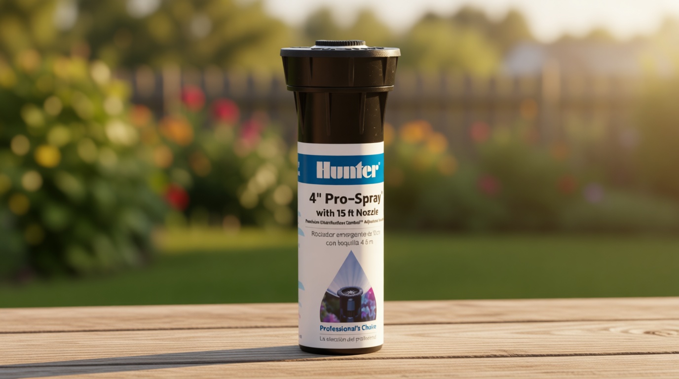 Hunter Pro 4" Pop Up Sprinkler Head, Adjustable 0°–360° Spray Pattern, 8'–15' Coverage, In-Ground Lawn Irrigation System, Sprinkler Head for Yard and Garden
