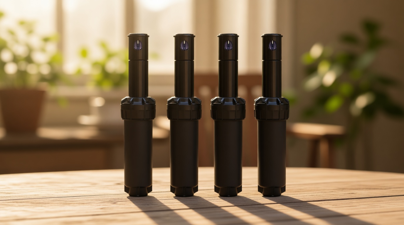 Rain Bird 5000 Heavy Duty Simple Adjust Gear Driven Rotor Sprinkler Head, 4-Pack - 3/4 inch Inlet - Water Efficient 4 inch Pop Up Lawn Sprinkler, Adjustable 40-360 Degree Arc and 25-50 ft Radius