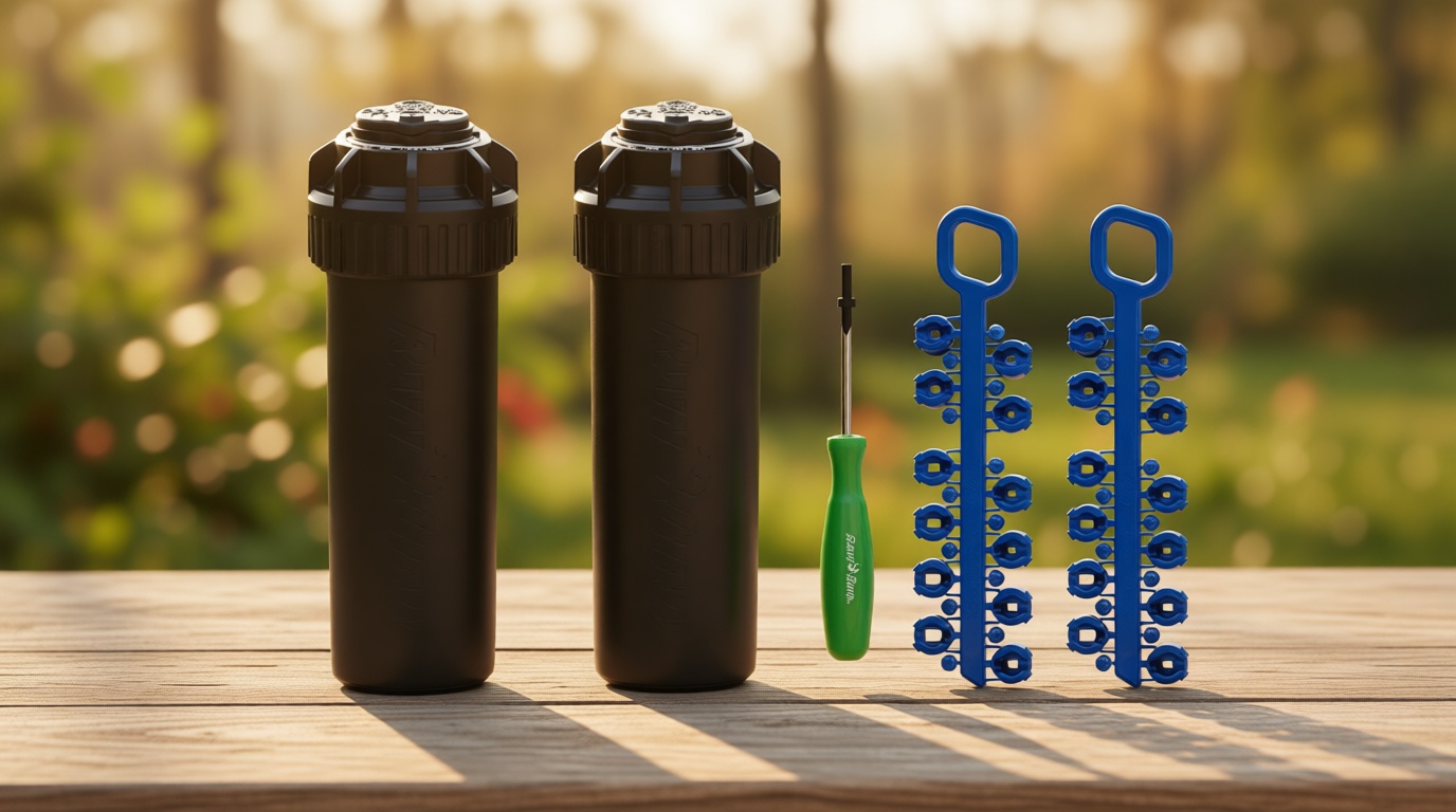 Rain-bird 5000 Series Rotor Sprinkler Head - 5004 PC Model, Adjustable 40-360 Degree Part-Circle, 4 Inch Pop-Up Lawn Sprayer Irrigation System - 25 to 50 Feet Water Spray Distance (Y54007) (2 Pack)