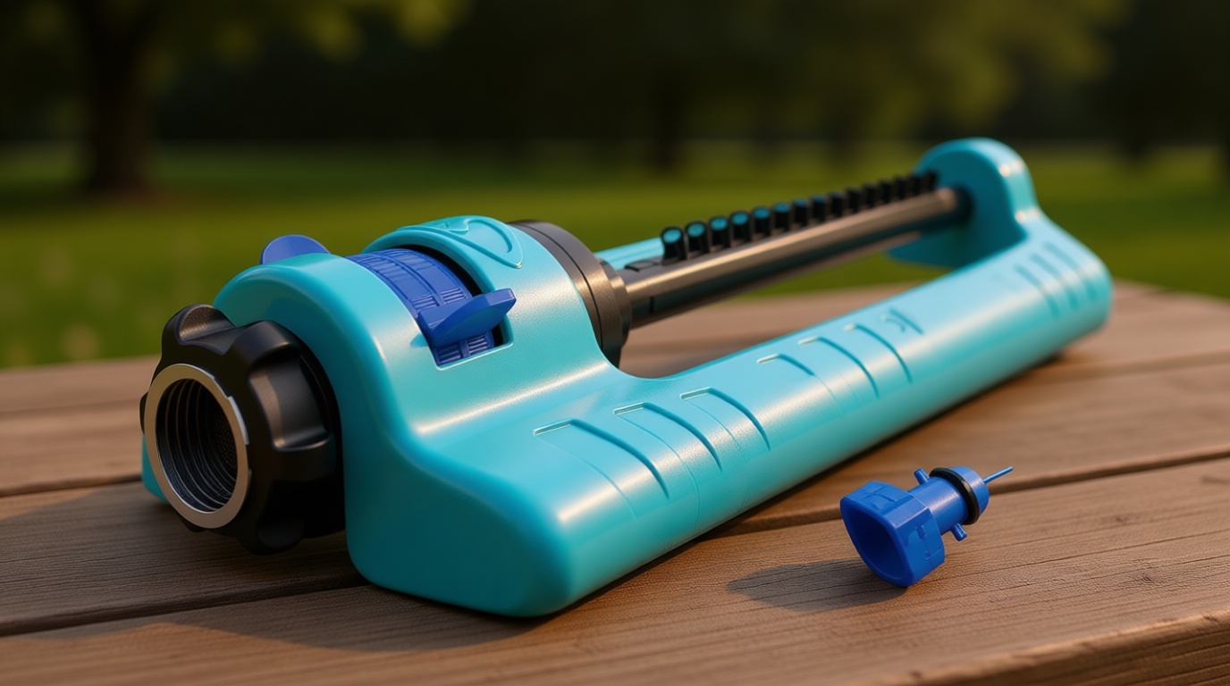 Aqua Joe SJI-OMS16 Indestructible Oscillating Sprinkler with Adjustable Spray and Metal Base, 3600 Sq. Ft. Coverage Max, 70-Foot Distance, and 37.8-Foot Width