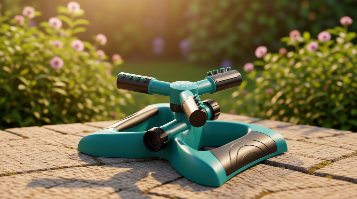 Joeys Sprinkler for Yard, Rotating Garden Sprinkler for Large Area Coverage, Lawn and Yard Sprinklers (Green)