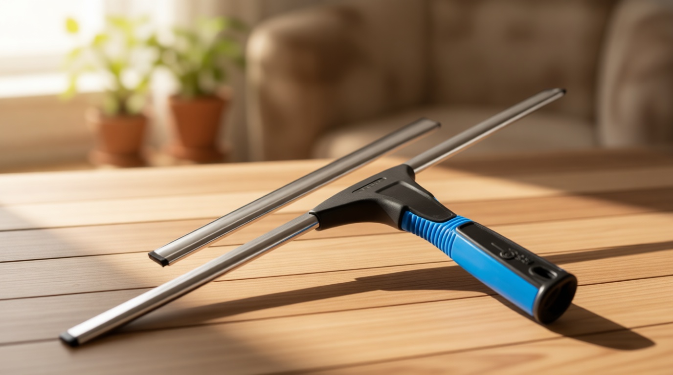 Unger Professional Connect and Clean 18” EZ Change Window and Glass Cleaning Squeegee, Large and Small Windows, Rubber Blade Tool for Streak-Free Results, Includes 12” Channel