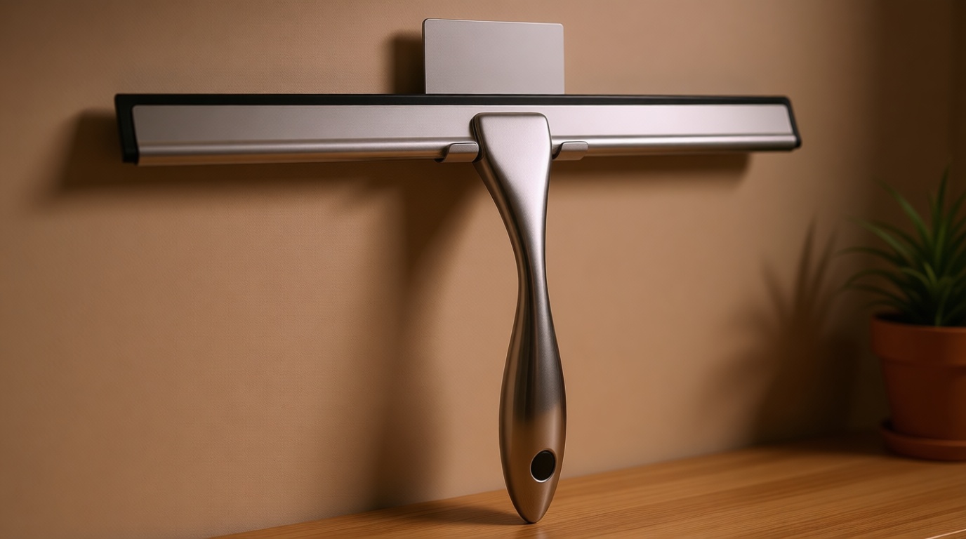 Hiware All-Purpose Shower Squeegee for Shower Doors, Bathroom, Window and Car Glass - Stainless Steel, 10 Inches