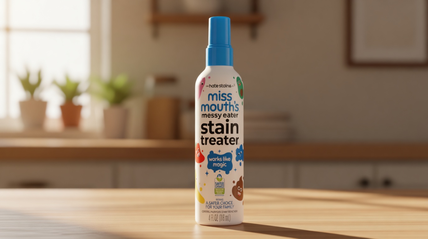 Miss Mouth's Messy Eater Stain Treater Spray - 4oz Stain Remover - Newborn & Baby Essentials - No Dry Cleaning Food, Grease, Coffee Off Laundry, Underwear, Fabric U.S. EPA Safer Choice