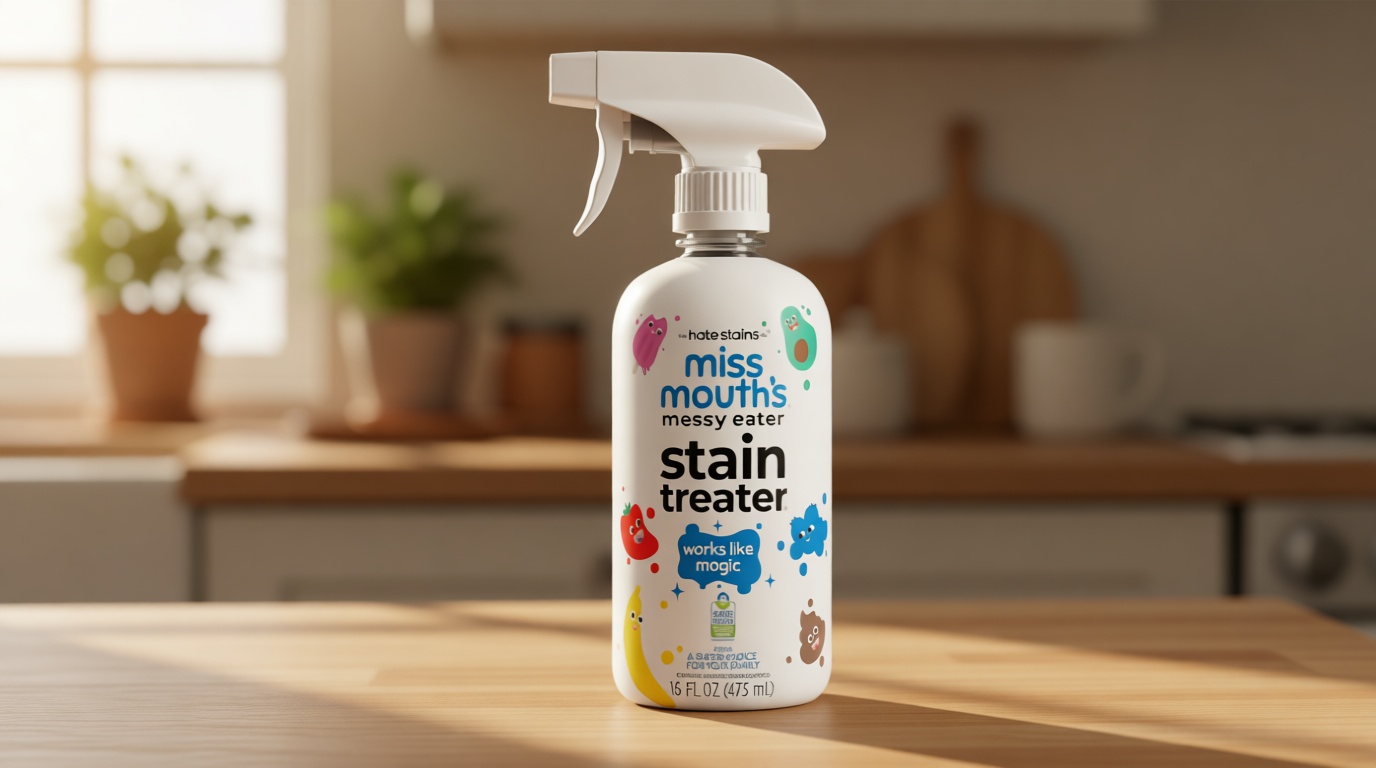 Miss Mouth's Messy Eater Stain Treater Spray - 16oz Stain Remover - Newborn & Baby Essentials - No Dry Cleaning Food, Grease, Coffee Off Laundry, Underwear, Fabric