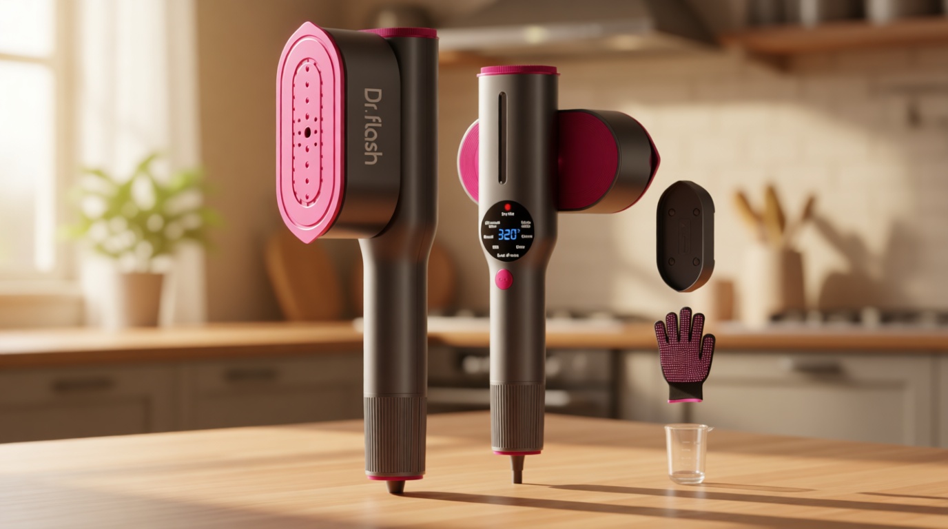 DRFLASH 2-in-1 Steamer & Iron for Clothes,15s Fast Heat-up 1200W Portable Handheld Garment Steamer,Travel Size with Large Ceramic Heat Panel,Quick Wrinkle Removal,110V-120V