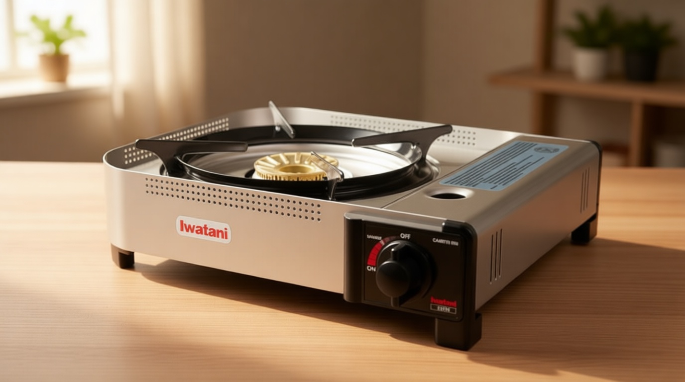 Iwatani 35FW Single-Burner Butane Portable Cooktop Indoor & Outdoor Cooking Stove Medium