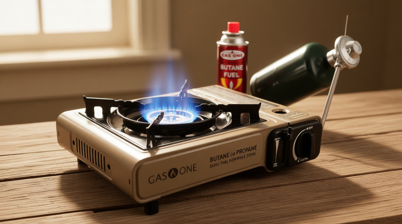 Gas One GS-3400P Propane or Butane Stove Dual Fuel Stove Portable Camping Stove - Patented - with Carrying Case Great for Emergency Preparedness Kit