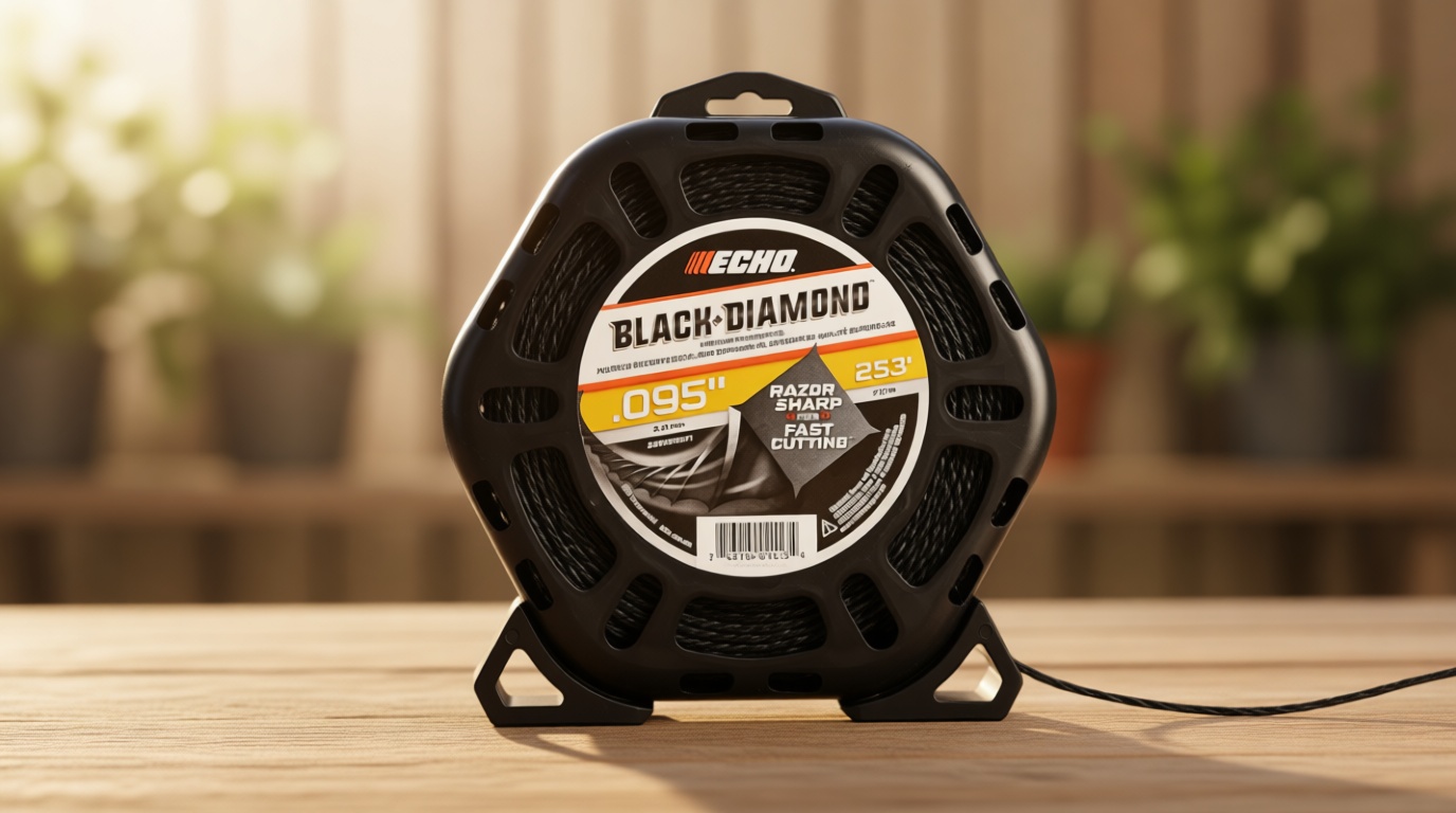 Echo 330095071 Black Diamond 1 Lb 253' Donut .095" Gauge Twisted String Trimmer