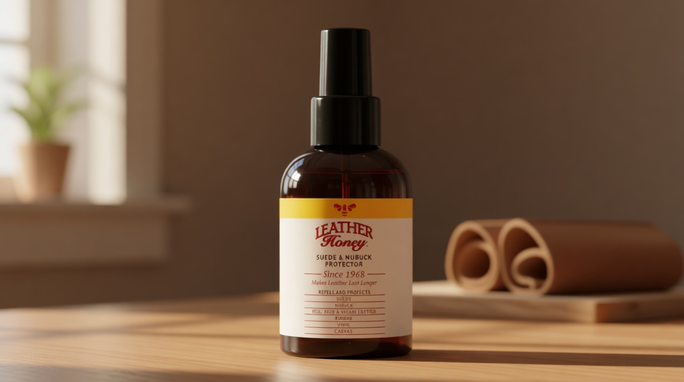 Leather Honey Leather Honey Suede Protector Spray: NonToxic, Non-aerosol Water and Stain Repellent. Protect Suede & Nubuck Shoes, Uggs, Boots, Furniture, Jackets, Bags & Apparel, 4oz