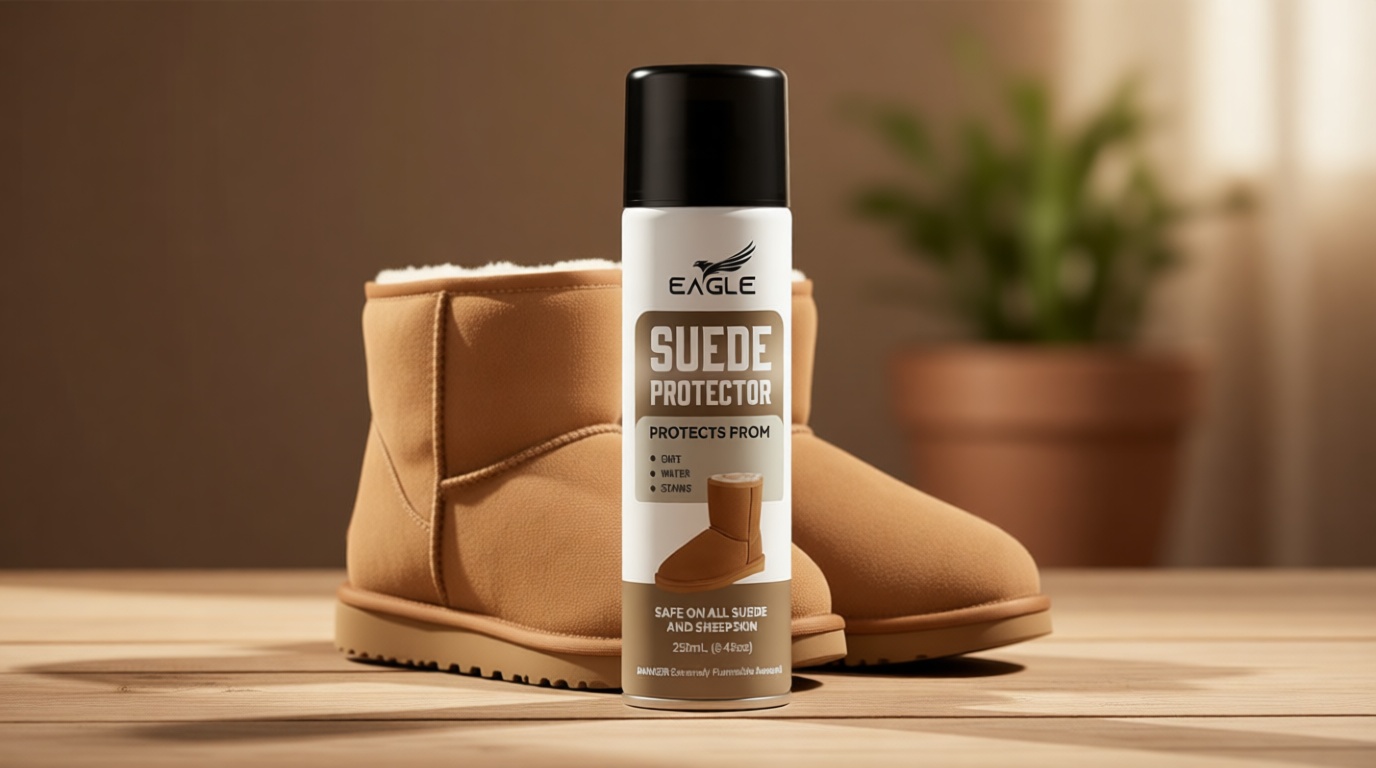 Eagle Suede & Nubuck Protector Spray 250mL – Waterproofing Spray Compatible with UGG Boots & Jackets | Protects from Water, Stains, Dirt & Salt | Quick-Dry Invisible Suede Shield