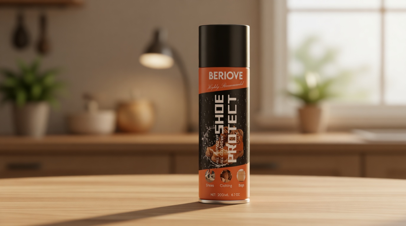 BERIOVE Protect Shoe Protector Spray - Rain & Stain Water Repellent - Waterproofing Spray for Leather Suede Hats 6.76 OZ