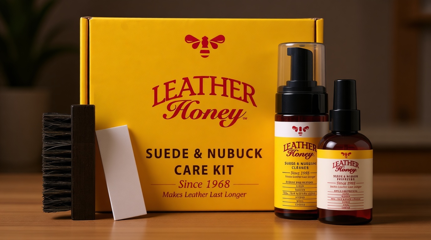 Leather Honey Leather Honey Suede & Nubuck Care Kit: Cleaner, Protector, Suede Brush & Eraser: Clean, Protect & Restore Shoes, Boots, Uggs, Furniture, Jackets, Bags and Apparel. Safe for Any Color