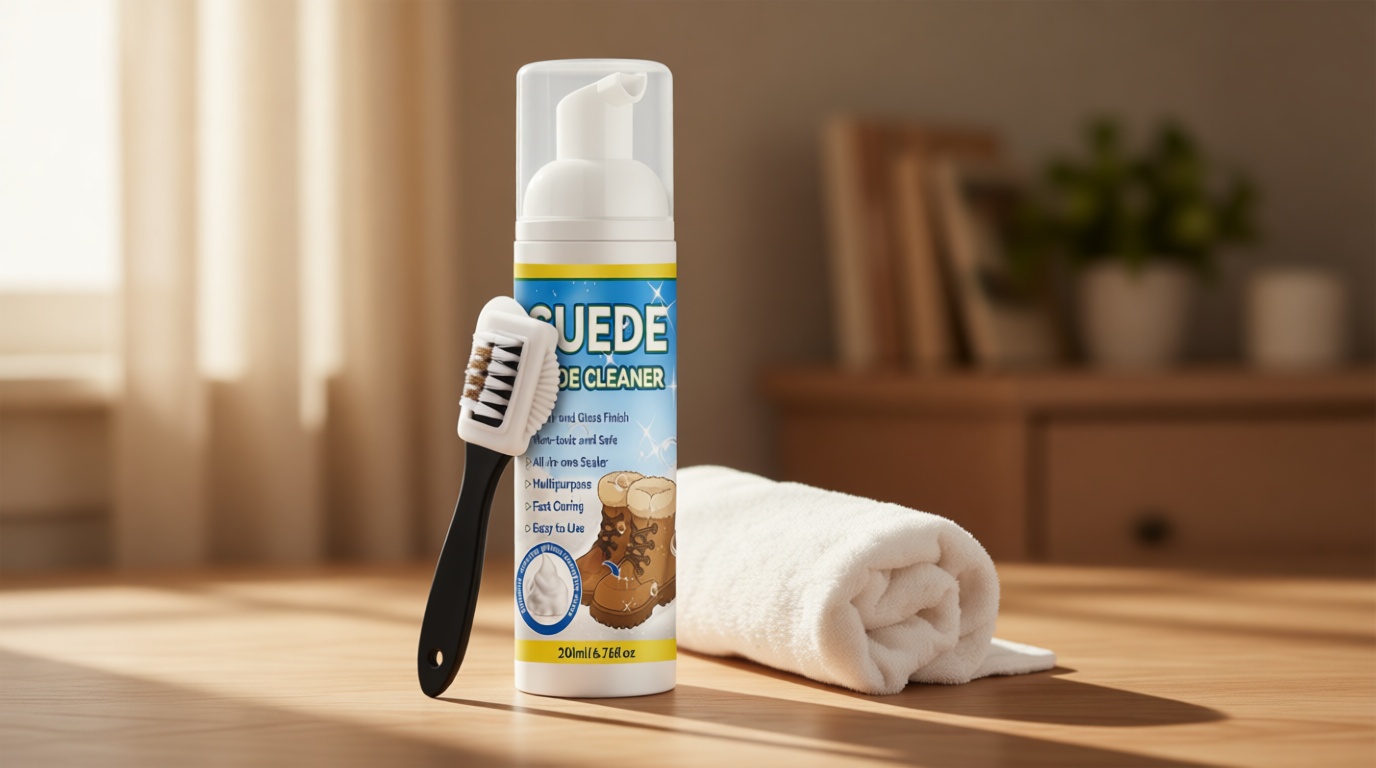 Lubynia Suede Shoe Cleaner Kit, 6.76 Oz Nubuck & Suede Cleaner for Shoes, Leather, Nubuck, Leather, Knit, Canvas with Premium Suede Brush and Towel