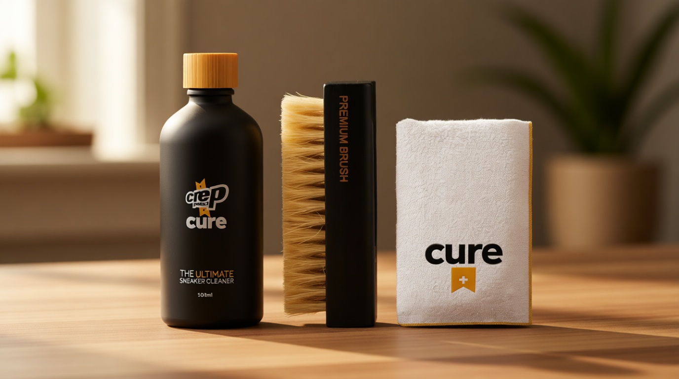 Crep Protect Sneaker Cleaner Kit - Deep Cleaning Shoe Cleaner for White Shoes, Leather, Suede, Nubuck & Canvas | Brush, Solution & Microfiber Cloth Included