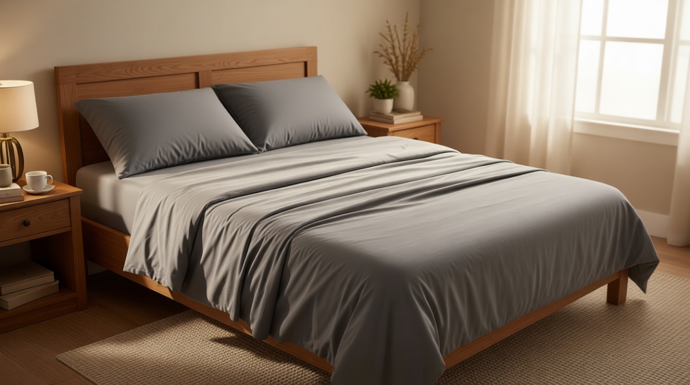 SONORO KATE Bed Sheet Set Super Soft Microfiber 1800 Thread Count Luxury Egyptian Sheets 16-Inch Deep Pocket Wrinkle and Hypoallergenic-4 Piece(Queen Dark Grey)