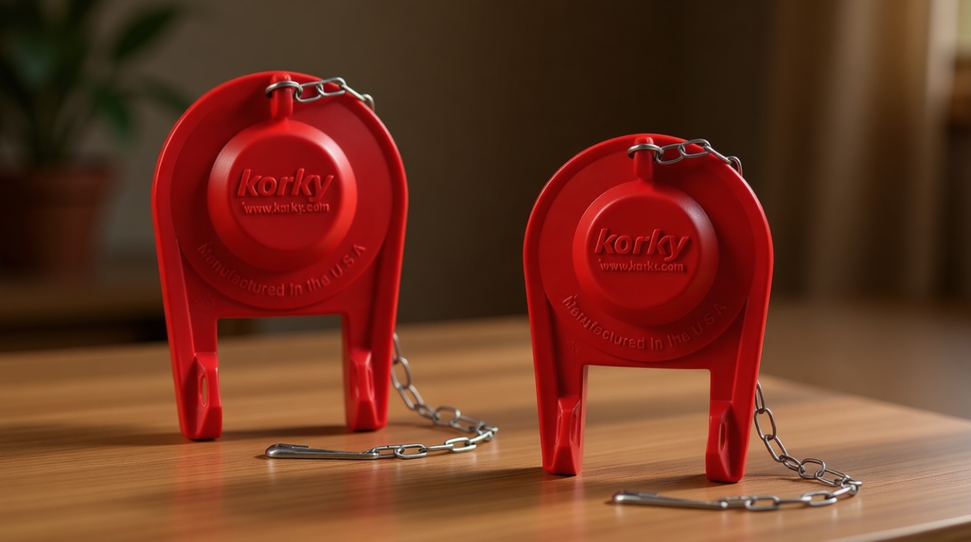 Korky Ultra Standard 2-Inch Universal Toilet Flapper - Long Lasting Rubber - Easy to Install - Made in USA, 100BP (2 Pack)