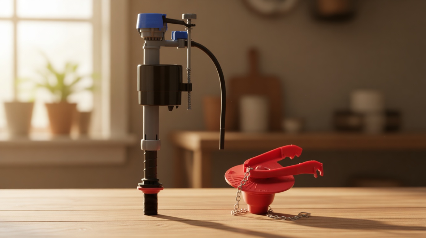 Fluidmaster K-400H-039 High Performance Toilet Fill Valve with 2-Inch Adjustable Toilet Flapper Kit