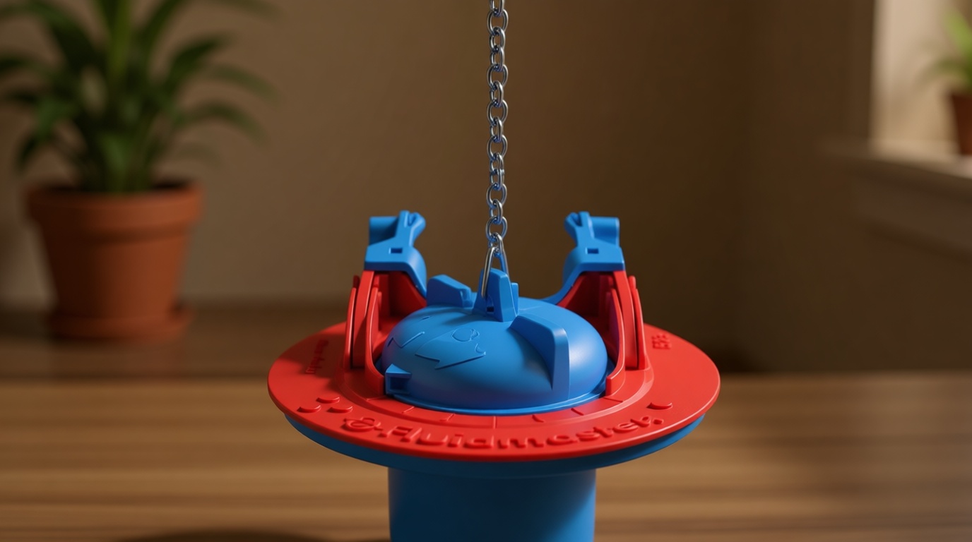 Fluidmaster 523A-009-T4 Super 2 in, or 3 in. Toilet Flapper, Red/Blue