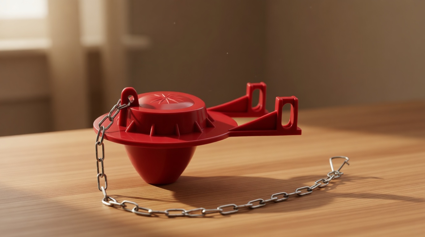 2 Pack 2-Inch Toilet Flapper Replacement Kit – Fix Running Toilets & Ghost Flushing, Fits Most 2" Flush Valves (NOT 3"), Compatible with Kohler, TOTO & American Standard, Durable Rubber Seal, Red