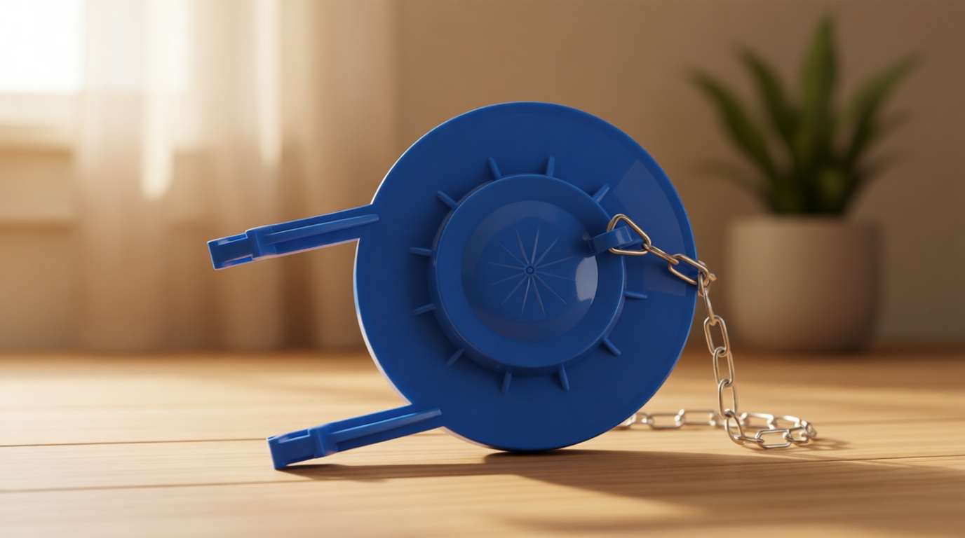 Universal Toilet Flapper Replacement 2 Inch - Compatible with Most American Standard Kohler Fluidmaster Toto Gerber Toilets Tank Water Saving Rubber Flush Valve Flapper with Stainless Chain Blue 1Pack ClimatePartner certified