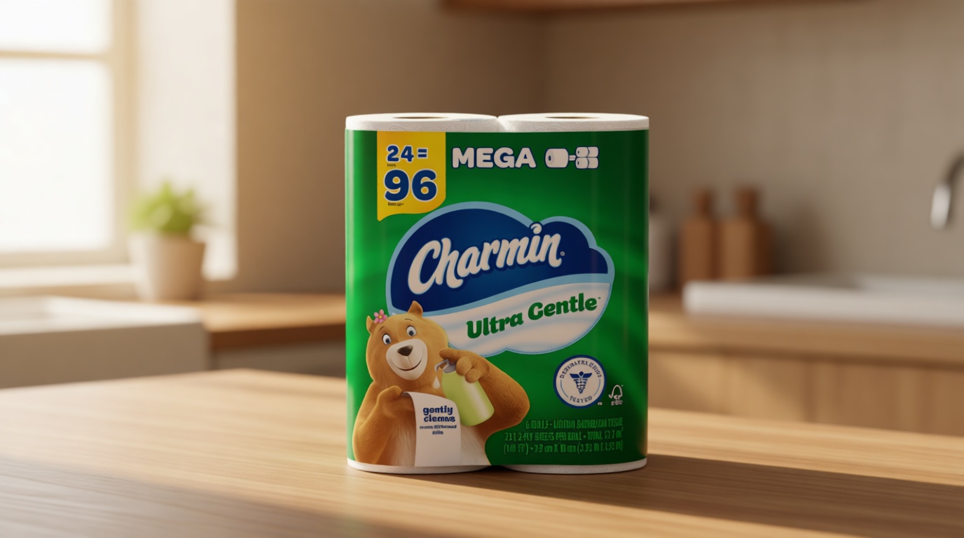 Charmin Ultra Gentle Toilet Paper, 24 Mega Rolls (Equivalent to 96 Regular Rolls),White