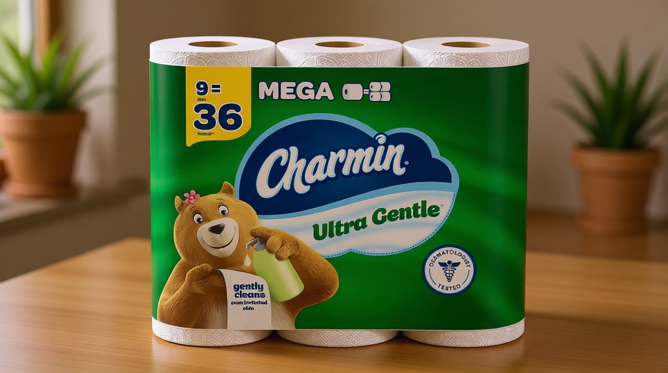 Charmin Ultra Gentle Toilet Paper, 9 Mega Rolls, 231 Sheets Per Roll The Forest Stewardship Council