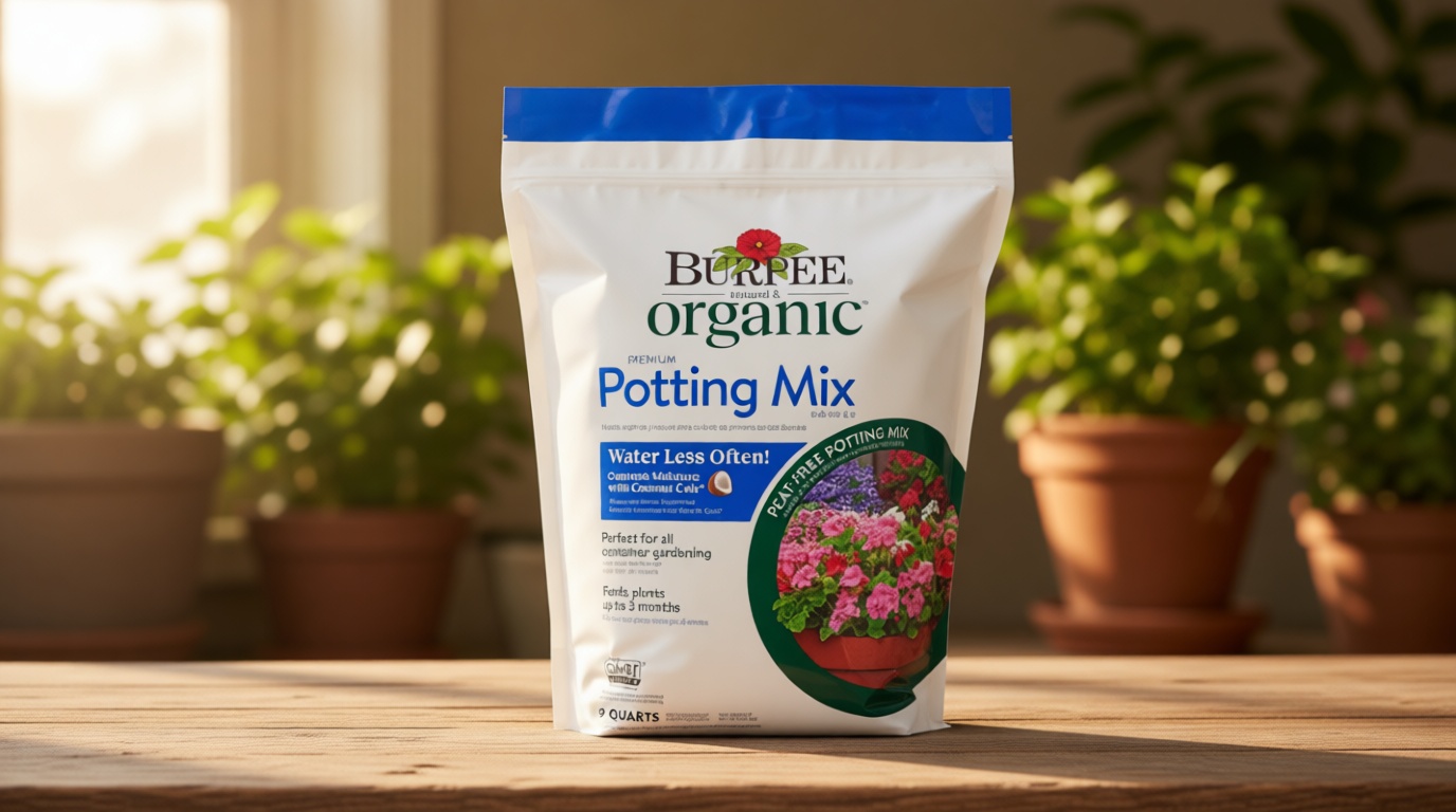 Burpee, 9 Quarts | Premium Organic Potting Natural Soil Mix Food Ideal for Container Garden-Vegetable, Flower & Herb Use for Indoor Outdoor Plant