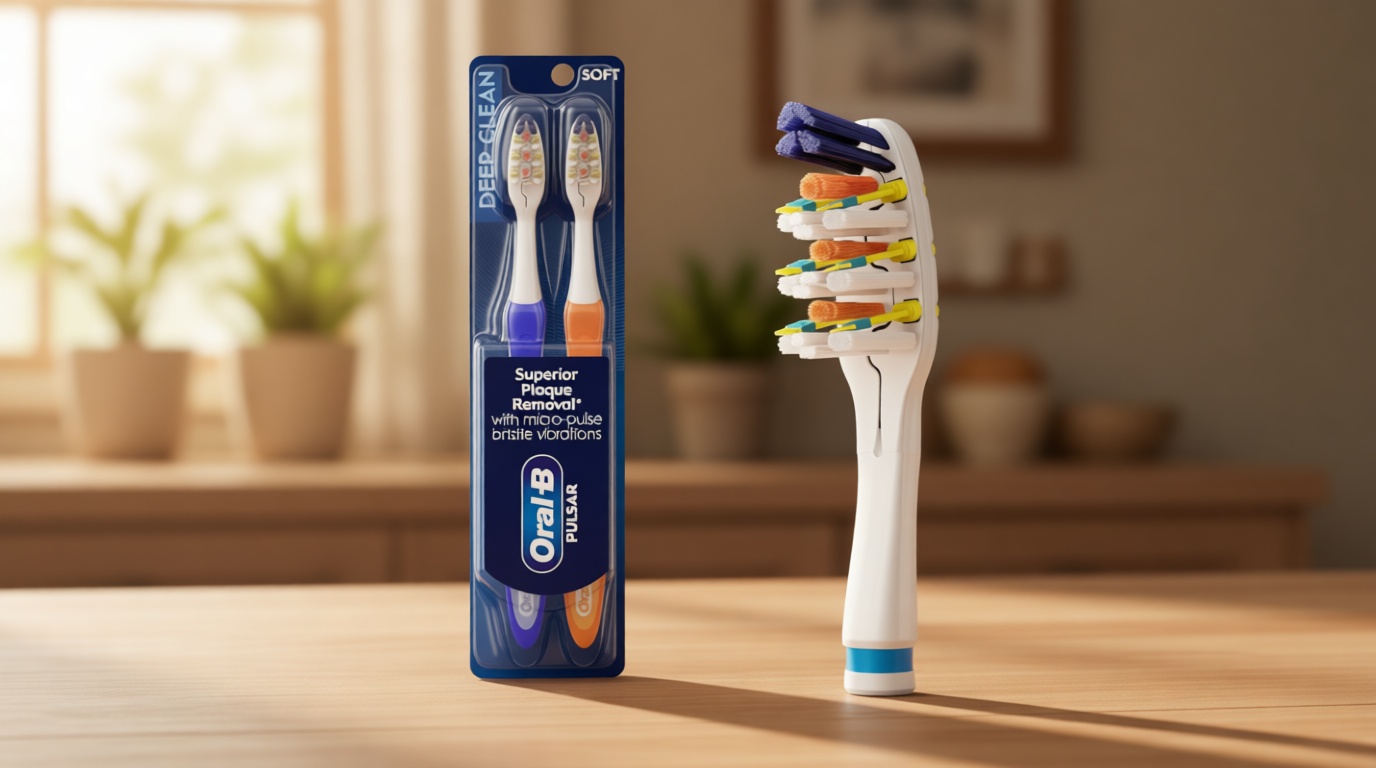 Oral-B Pro-Health Pulsar Battery Toothbrush, Soft, Blue , 2 Count (Pack of 1)