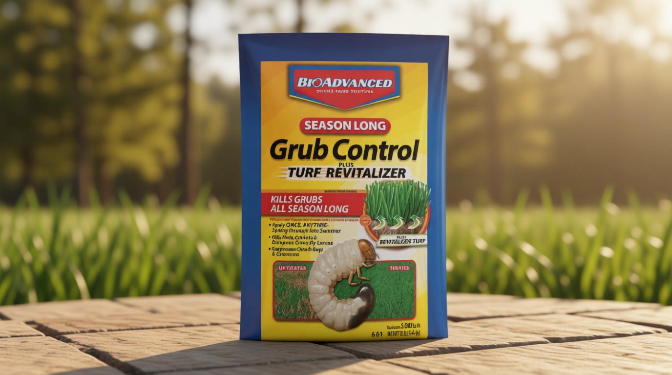 BioAdvanced Season-Long Grub Control Plus Turf Revitalizer, Granules, 12 lb, Grub Killer for Lawns