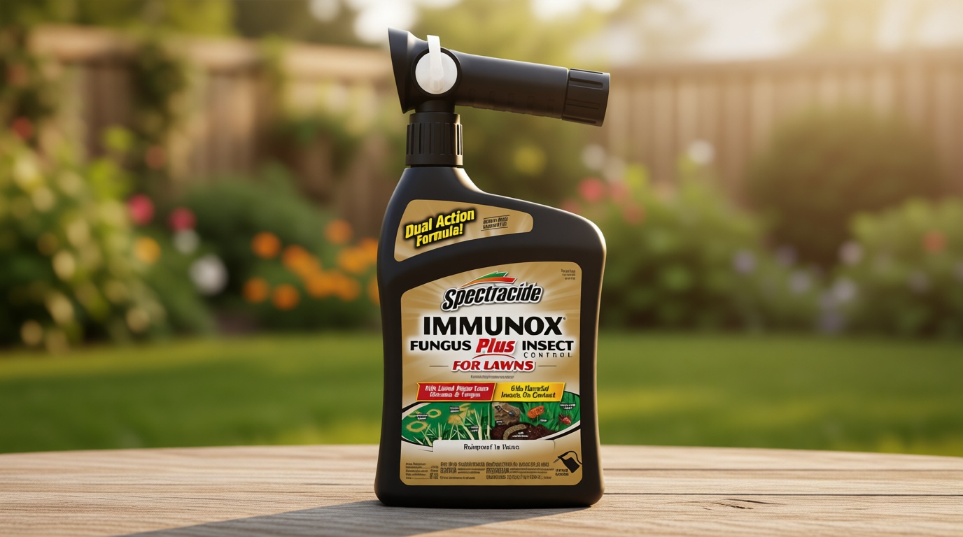 Spectracide Immunox Fungus Plus Insect Control For Lawns 32 Ounces, Dual Action, Hose-End Concentrate