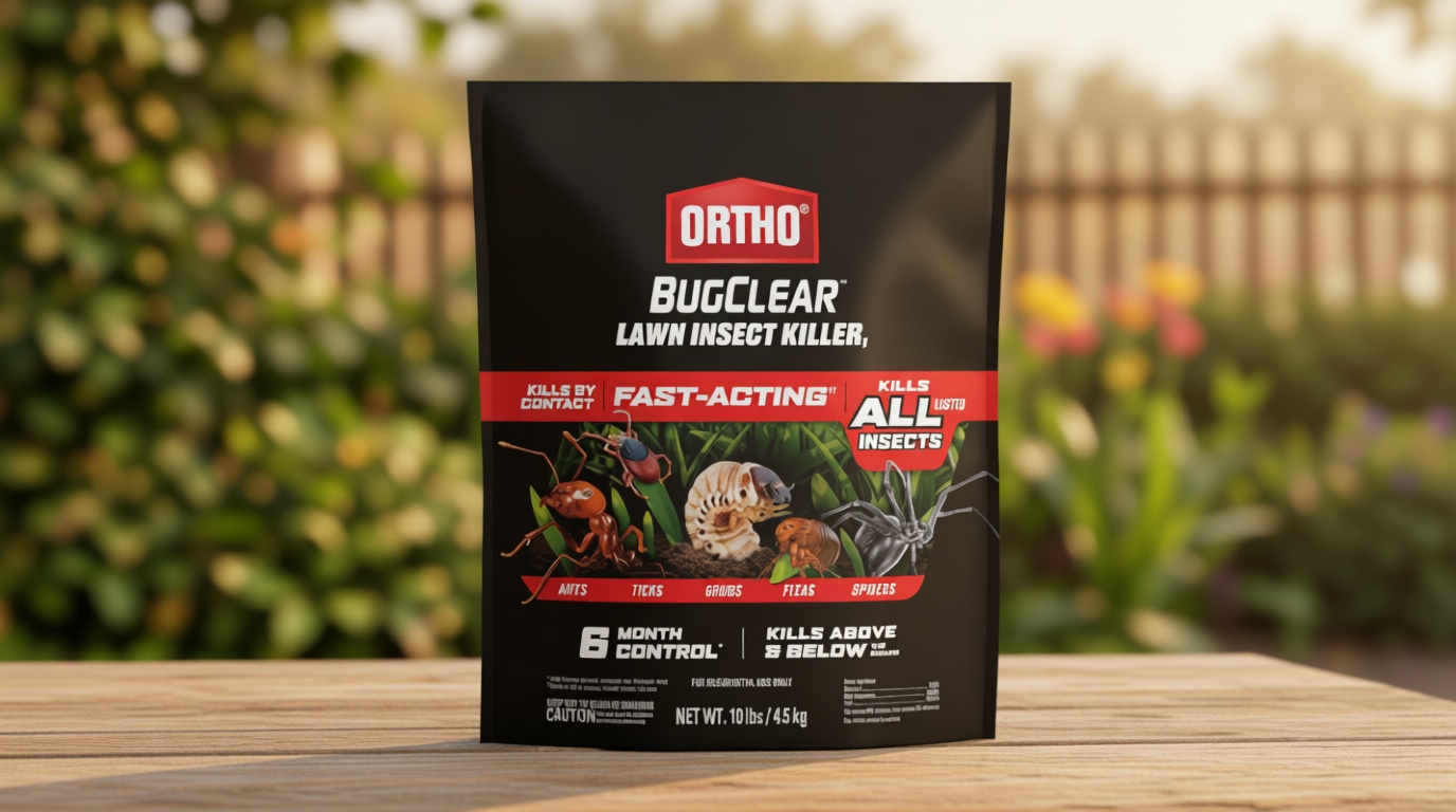 Ortho BugClear Lawn Insect Killer1 - Lawn Bug Killer Granules, Kills Ants, Spiders, Ticks, Fleas, & Grubs, Treats up to 16,500 sq. ft., 10 lb.