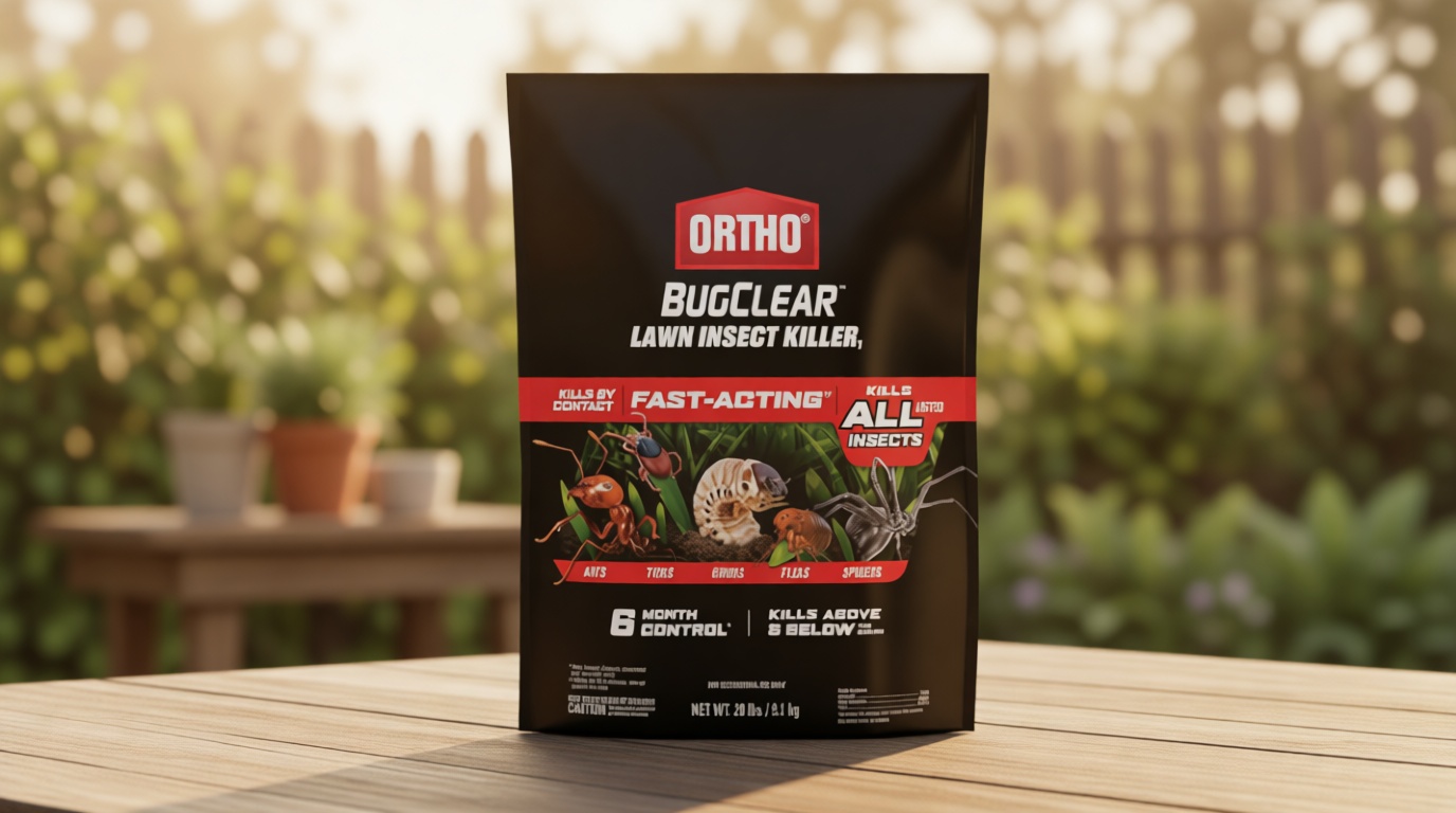 Ortho BugClear Lawn Insect Killer1 - Lawn Bug Killer Granules, Kills Ants, Spiders, Ticks, Fleas, & Grubs, Treats up to 33,000 sq. ft., 20 lb.