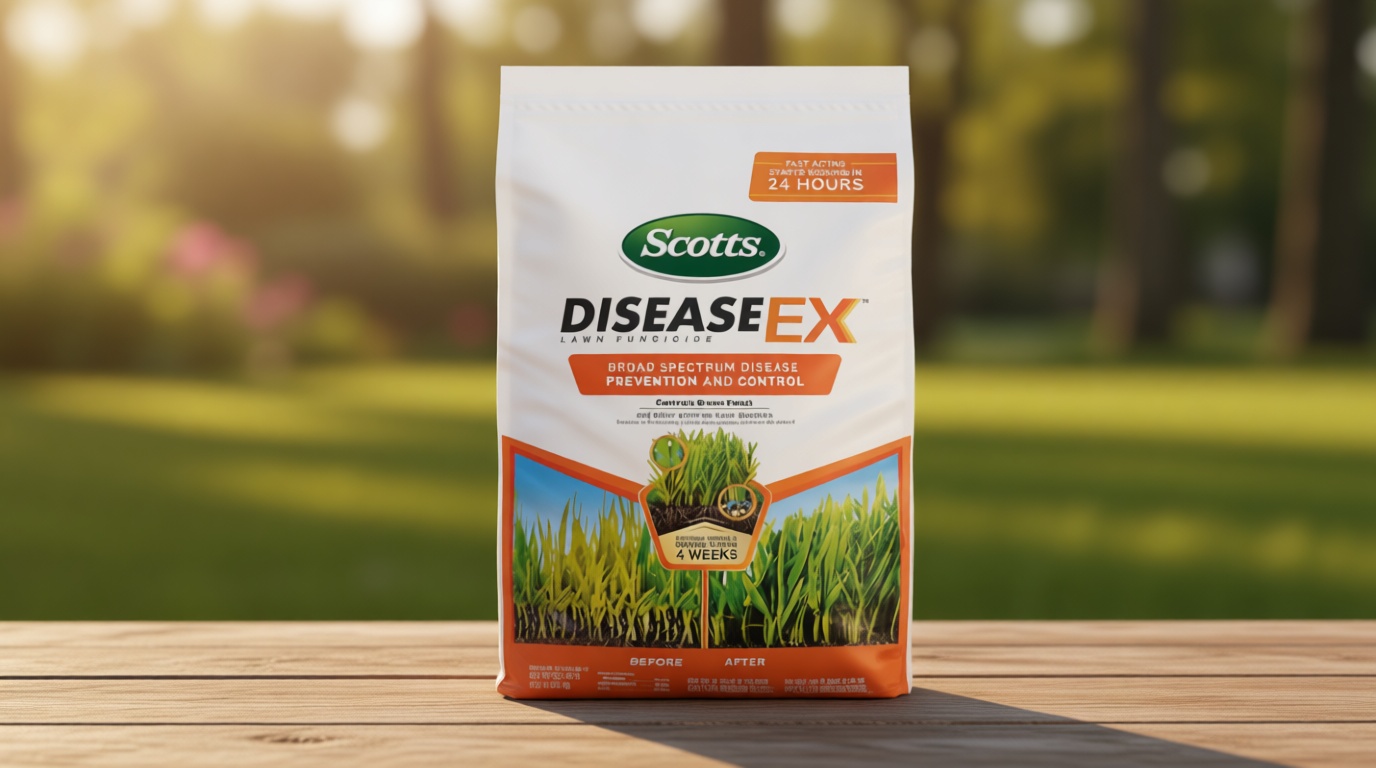 Scotts DiseaseEx Lawn Fungicide - Lawn Fungus Control & Treatment, Lawn Disease Control for Brown Patch, Powdery Mildew & More, Controls up to 4 Weeks, Fast Acting, Treats up to 5,000 sq. ft., 10 lb.