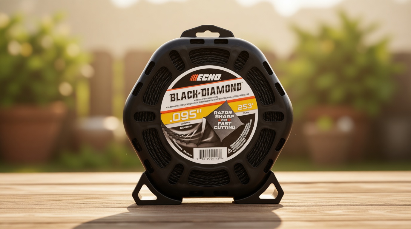 Echo 330095071 Black Diamond 1 Lb 253' Donut .095" Gauge Twisted String Trimmer