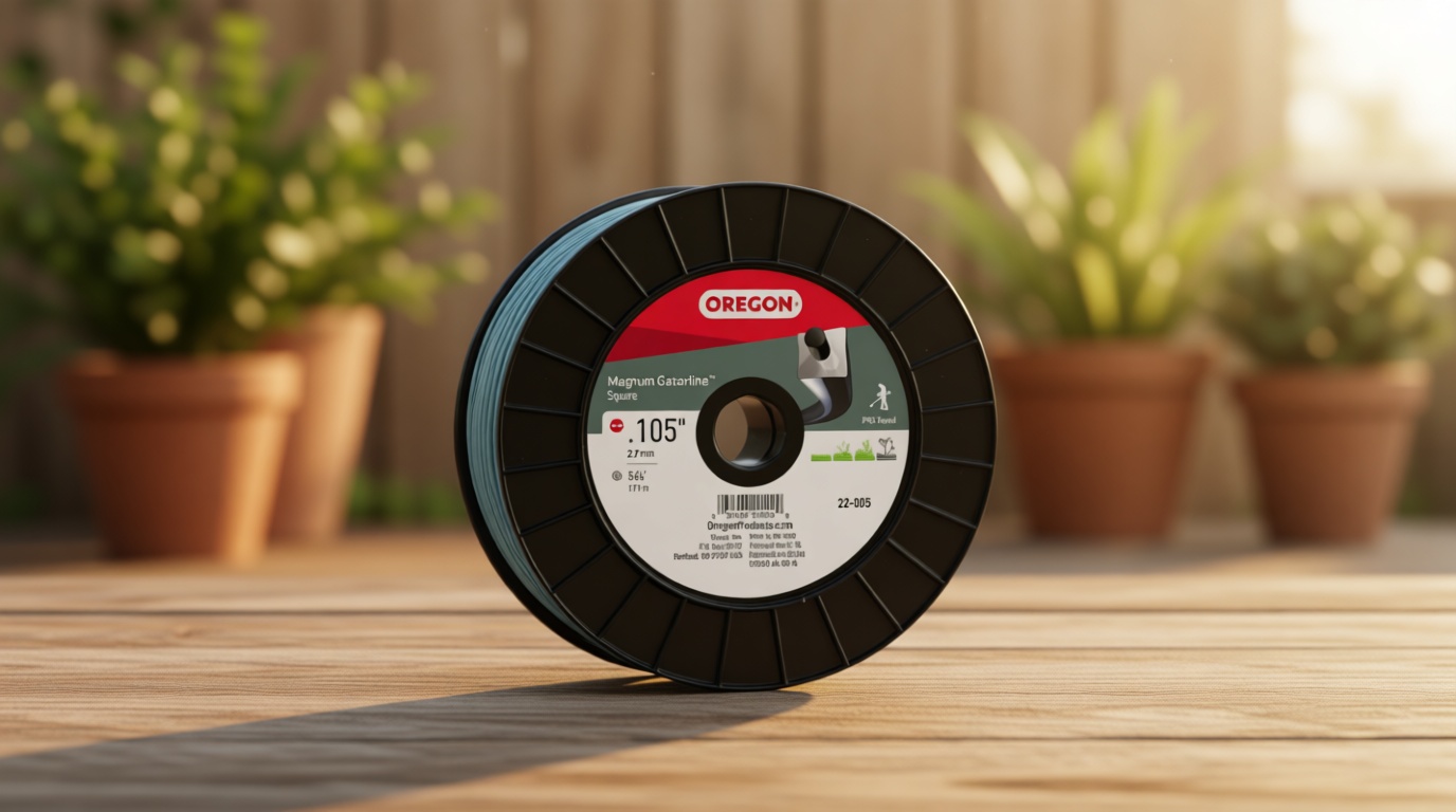 Oregon Magnum Gatorline 105 Trimmer Line Heavy Duty, Professional Square Weed Wacker String for Gas and Electric Grass Trimmer and Brushcutters, Fits Most Standard Models .105" x 564-Foot (22-805)