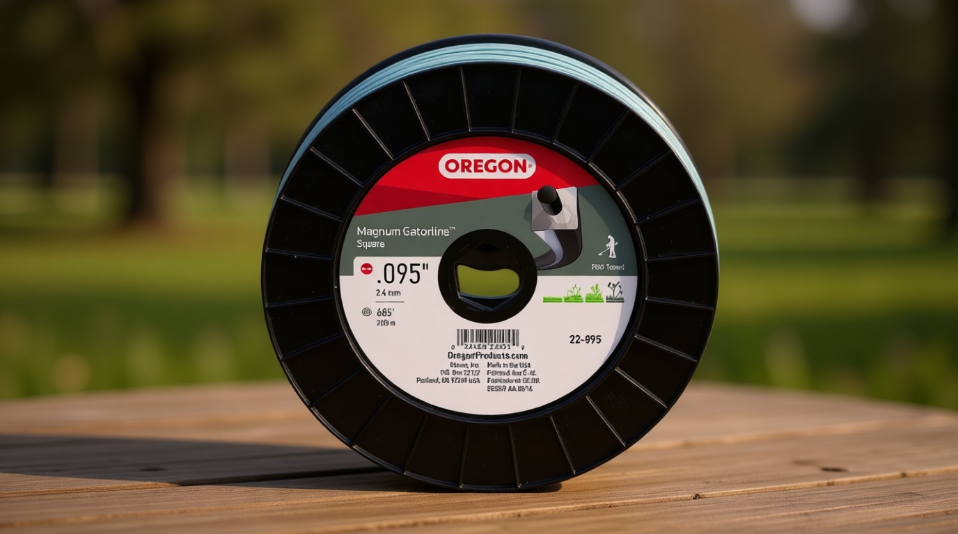 Oregon Magnum Gatorline 095 Trimmer Line Heavy Duty, Professional Square Weed Wacker String for Gas and Electric Grass Trimmer and Brushcutters, Fits Most Standard Models .095" x 685-Foot (22-895)