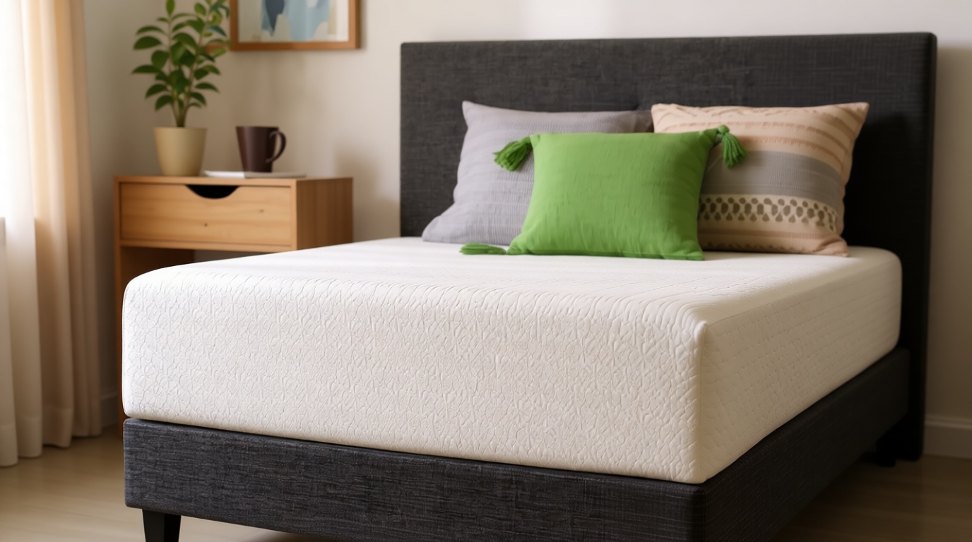 Best Price Mattress 10 inch Twin Mattress XL Long, Bed-In-A-Box, Green Tea Memory Foam,White