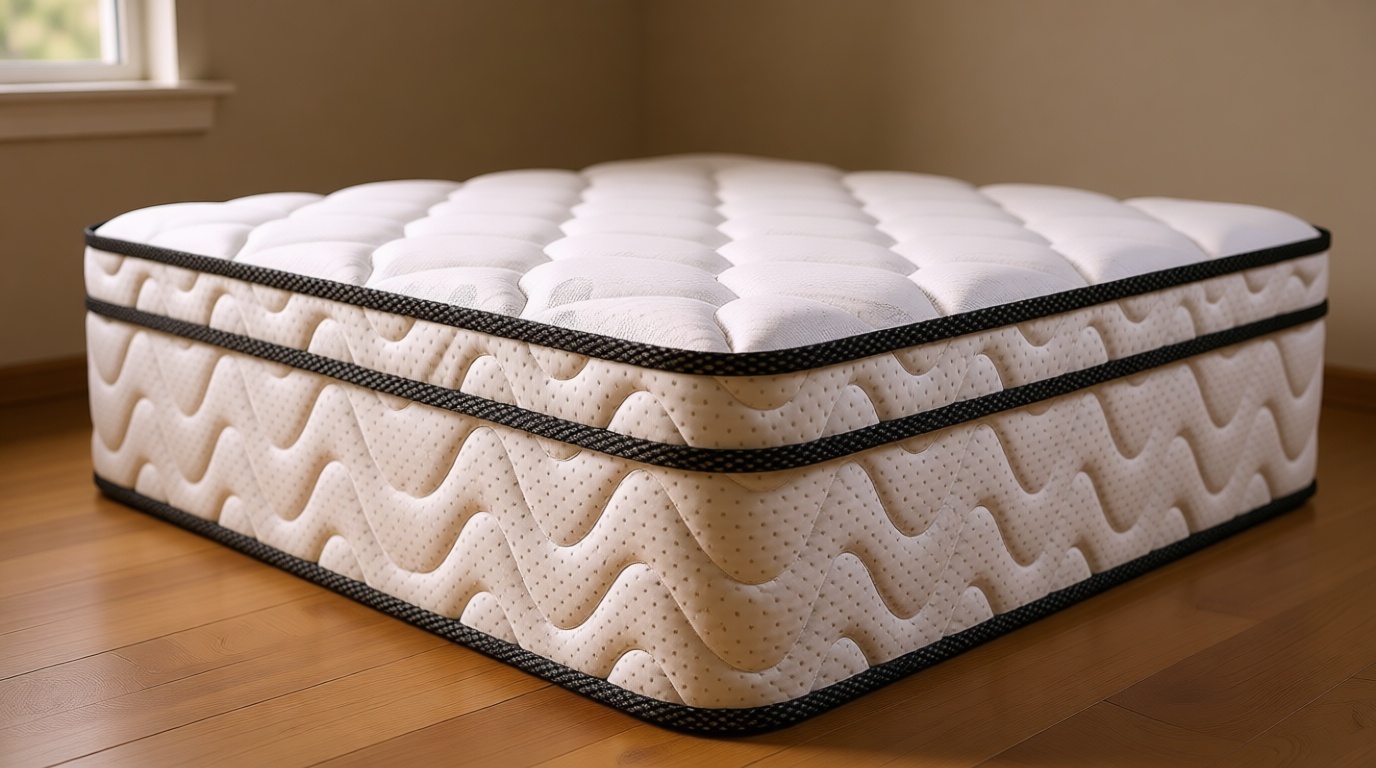 Vesgantti Twin XL Mattress 10 Inch, Fiberglass-Free | Cool Sleep Hybrid Mattress in a Box - Memory Foam & Pocket Springs, Ergonomic Design, Pressure Relief, Medium Firm Feel, 39"*80"*10" OEKO-TEX STANDARD 100