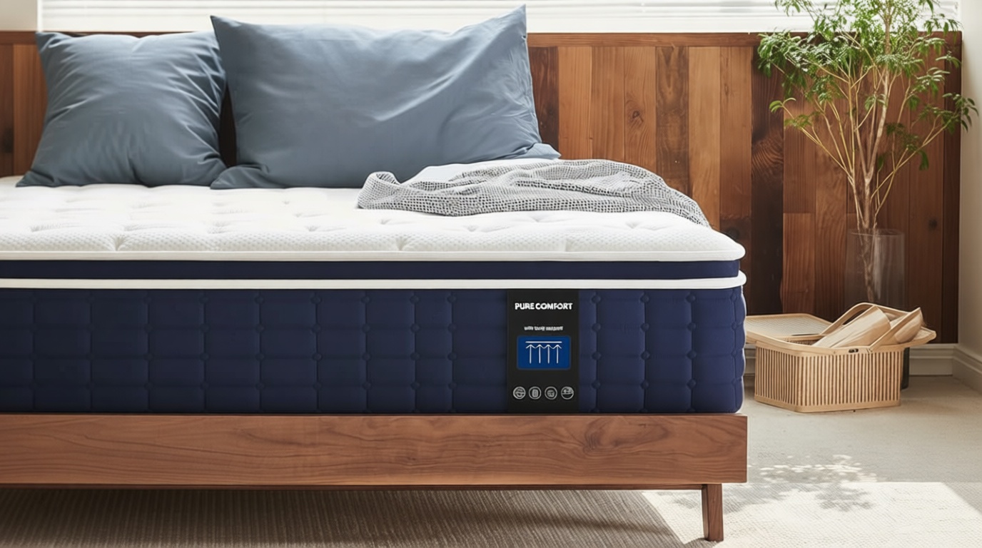 Coolvie Twin XL Mattress 12 Inch, Medium Firm XL Twin Mattress in a Box, Hybrid Individual Pocket Springs with Memory Foam, Cooler Sleep with Pressure Relief and Support OEKO-TEX STANDARD 100