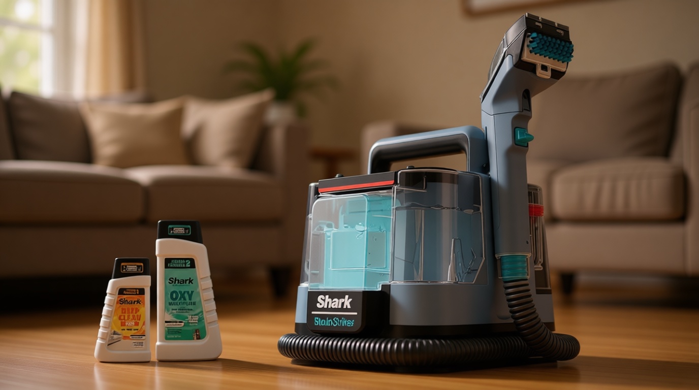 Shark StainStriker Portable Carpet Upholstery & Area Rug Cleaner, Stain & Odor Remover, Perfect for Car Interiors, Nordic Blue, PX202BRN