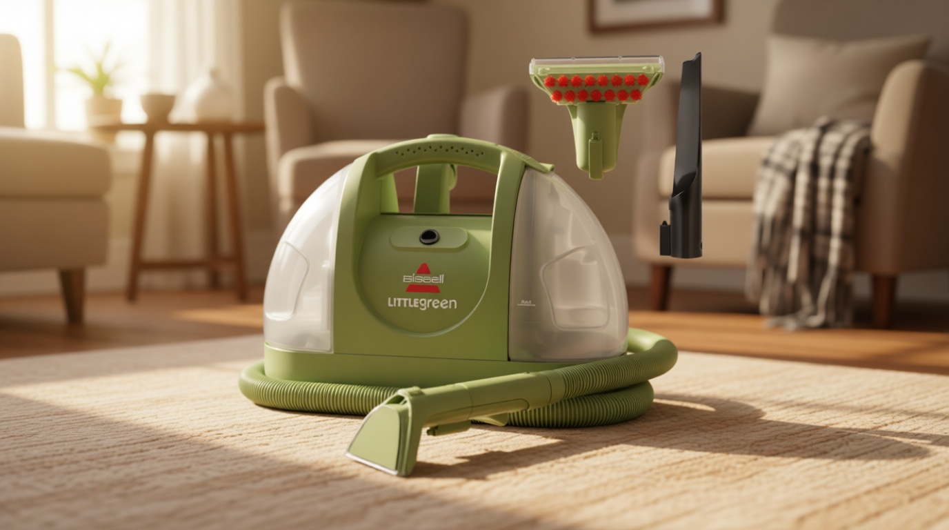 BISSELL Little Green Multi-Purpose Portable Carpet and Upholstery Cleaner, Car and Auto Detailer, with Exclusive Specialty Tools, Green, 1400B