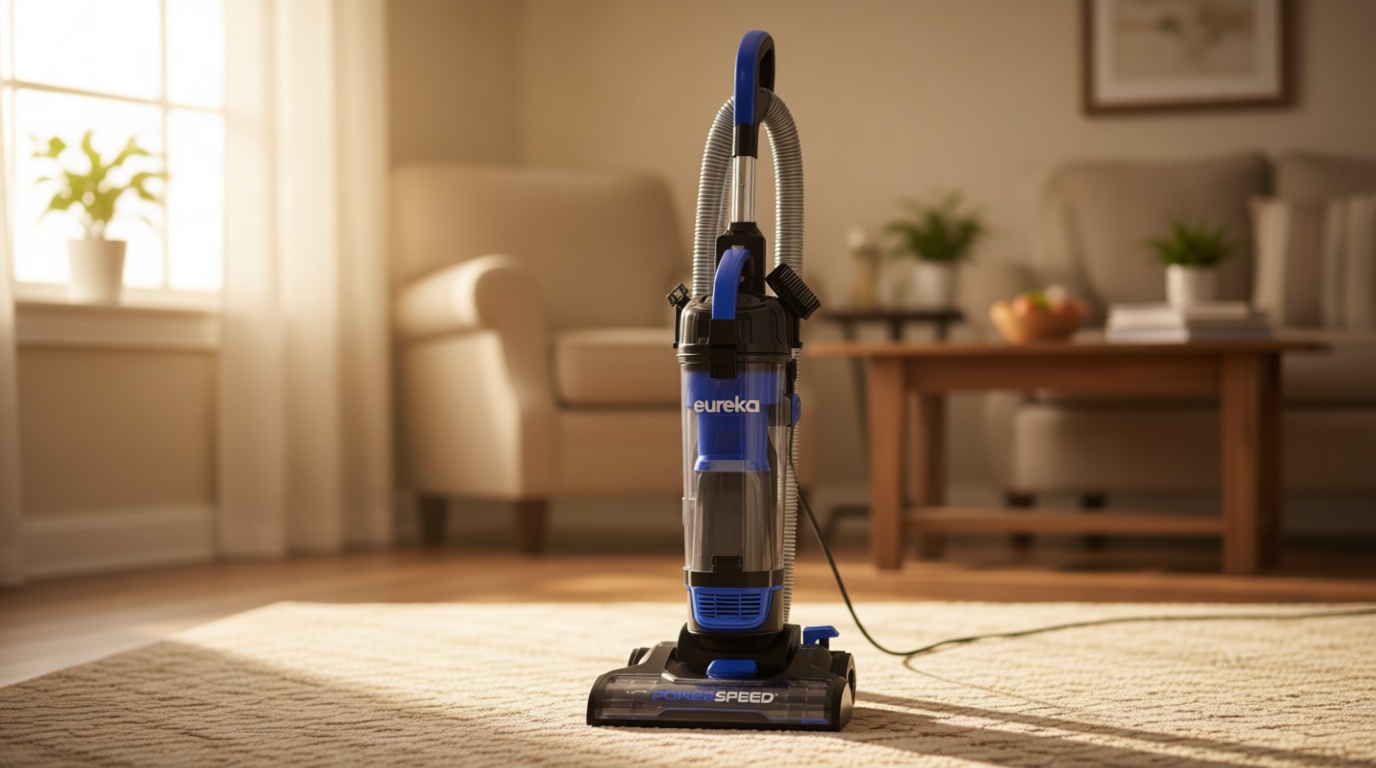 Eureka Lightweight Powerful Upright Vacuum Cleaner for Carpet and Hard Floor, PowerSpeed, New Model,Blue,black/New Model