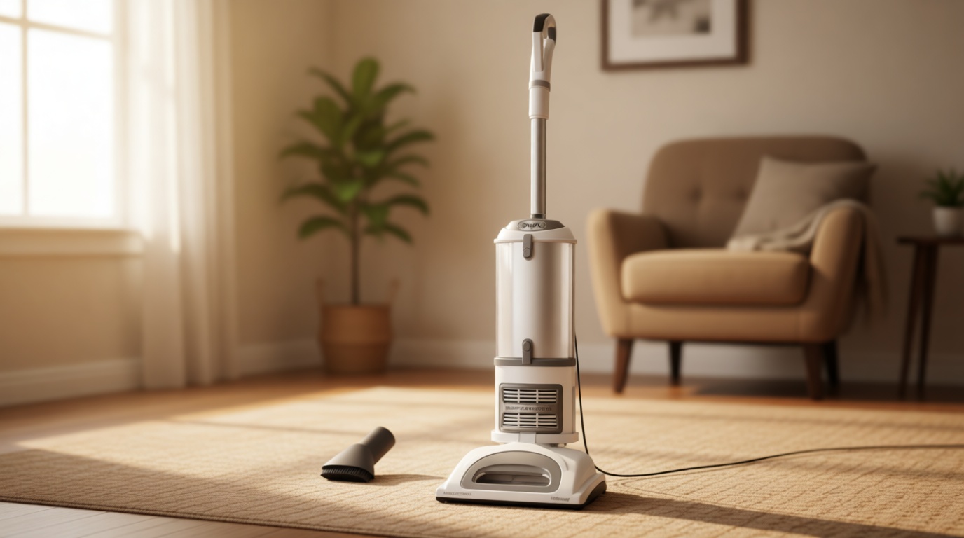 Shark | Upright Vacuum Cleaner | Navigator Lift-Away | Swivel Steering | HEPA Filter | Vacuum for Pet Hair | Crevice Tool & Dusting Brush Included | For Carpets & Hard Floors | White/Silver | NV356E